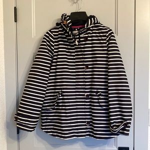 Striped Joules Coast waterproof rain jacket